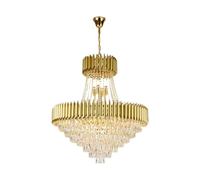 ZR98US Hollow Retro Architecture Crystal Rotating Staircase postmodern Luxury Living Room Lamps and Lanterns, Chandelier