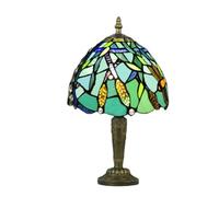 ZR98US Inch Stained Glass Table 3 Color Temperature Bedside Lamp Home Office Bedroom Decoration Suitable for Living Room, Dormitory, Office,(Wheat Ears)
