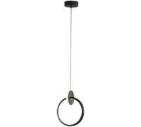 ZR98US Indoor Pendant Light, Morden Hanging Lamp 3 Color Dimmable Chandelier for Bedroom Living Room(Black Round)