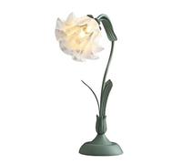 ZR98US Iron Bedroom Bedside Glass Flower Art Study Desk Lamp Light Table Lamps For Living Room Color Green Size : Remote contr