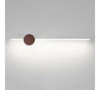ZR98US Japanese Metal Strip Linear Bedside Sconces, Creative Light with Walnut Wood Base for Corridor Living Room Wall Lamp(77cm/30.3in)