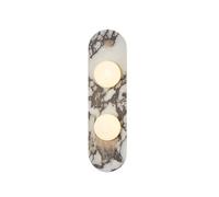 ZR98US Japanese Style Marble Lamp, Globe Glass Long Oval Wall for Living Room Bedroom Corridor Office(3 Light)