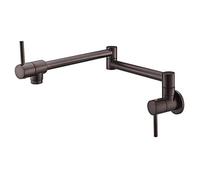 ZR98US Kitchen Faucet, ° Swivel Double Handle Wall Mounted Pot Filler Sink Mixer, for Cooking Needs