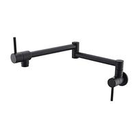 ZR98US Kitchen Faucet, ° Swivel Double Handle Wall Mounted Pot Filler Sink Mixer, for Cooking Needs