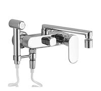 ZR98US Kitchen Faucet - Wall-Mounted, 180° Swivel, Dual-Mode Spray Mixer, Hot & Cold Water, Brass Construction, Multifunctional Sink Tap for Home Upgrade