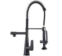 ZR98US Kitchen Faucet with Pull-Down Sprayer, ° Rotating Brass Single Handle Mixer Tap, Stylish Spring for Home & Kitchen Use