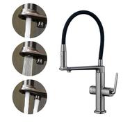 ZR98US Kitchen Faucet with Water Purifier - Sink Mixer Tap, 2 Modes Pull Down Sprayer, Single Lever, Copper Anti-, Easy Installation