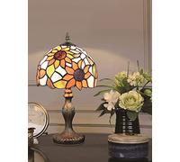 ZR98US Lamps for Living Room 8-Inch Bedroom Bedside Lamp/Pastoral Sunflower Stained Glass Table Lamp