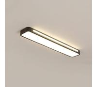 ZR98US Long Strip Flush Mount Light, Nordic Metal Lamp Dimmable Ceiling for Bedroom Bathroom Living Room Bedroom(Black)