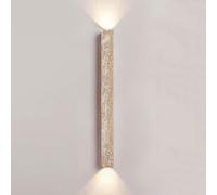 ZR98US Long Strip Lamp, Yellow Travertine Lights Up and Down Wall Sconces Suitable for Bedroom Living Room Corridor Restaurant(60cm/23.62in)