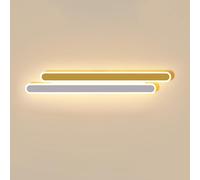 ZR98US Long Strip Mounted Light, Linear Dimmable Sconces with Acrylic Shade for Bedroom Living Room Wall (Black,60cm/23.6in)