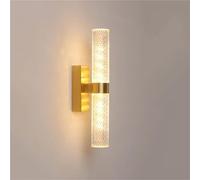 ZR98US Long Tube Minimalist Linear Lamp 3-Color Dimmable Wall for Bedroom Hallway Living Room Bathroom(Gold,3 Light)