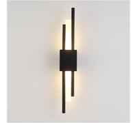 ZR98US Long Tube, Nordic Acrylic Lamp 3-Color Dimmable Wall Light for Living Room Hallway Corridor Bedroom(Black)