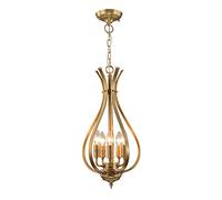 ZR98US Luxury American Brass Retro Pendant Ligs Aisle Entrance Chandelier Living Room Restaurant Hanging Ligs,Ceiling Lig
