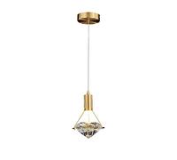 ZR98US Luxury Brass Metal Single Pendant, Chandelier Crystal Diamond Chandeliers,Bedroom Living Room,Crystal Chandeliers