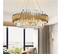 ZR98US Luxury Chandelier Postmodern Stainless Steel Crystal Gold Chandeliers Indoor Living Room Lamp Compatible with Foyer,Ceiling