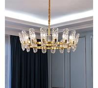 ZR98US Luxury Crystal Living Room Lamp Restaurant Villa Atmosphere Style Chandelier