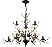 ZR98US Luxury V-intage Branch Chandelier American Style Farmhouse Crystal Pendant Light Ceiling,Living Room Wall sconces