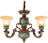 ZR98US Luxury V-intage Noble Bedroom Pendant Classical Suspension Hanging Light Retro Living Room Restaurant Hanglamp, Chandelier