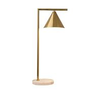 ZR98US Marble Bedside Desk Lamp, Office Study Bedroom Night Light, Reading Table Lamps for Living Room (Color : Gold)