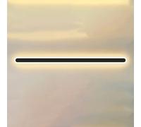 ZR98US Minimalist Long Iron Sconces, Indoor Dimming Linear Strip Mounted Light for Bedroom Living Room Wall Lights(Black,60cm/23.6in)