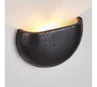 ZR98US Minimalist Mounted Lamp, Semi-Circle Natural Black Travertine Wall for Dining Room Kitchen Island