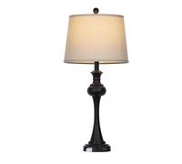 ZR98US Minimalist Table Lamp with Touch Control and Metal Base, Suitable for Bedroom and Office (Black-Set of 2)
