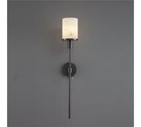 ZR98US Natural Marble Light, Cylinder Stone Lamp Nordic All-Copper Wall for Living Room Hallway Stairs Cafe(Gold)