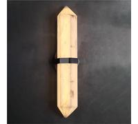 ZR98US Natural Marble, Nordic Alabaster Light All-Copper Wall Lamp for Living Bedroom Dining Room Kitchen(Gold,60cm/23.62in)