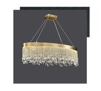 ZR98US Nordic K9 Crystal Living Room Luxury Hanging Lamp Gold Circle Ceiling Pendant Lig Home Decor,Ceiling Chandelier