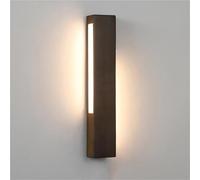 ZR98US Nordic Long Strip Lamp, Wood Light 3-Color Dimmable Wall for Bedroom Living Room Kitchen Stairs(Wood)