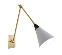 ZR98US Nordic Swing Arm, Brass Light Adjustable Angle Wall Lamps for Living Study Room Bedroom Bedside(27cm/10.62in)