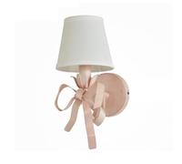 ZR98US Northern Europe Creativity Light Fixture, Pink Bow Fabric Shade Wall Mounted Lamp for Bedroom Living Room Balcony