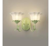 ZR98US Northern Europe Creativity Mounted Lamp, White Flowers Glass Lampshade Wall for Bedroom Living Room Hallway(30cm/11.8in B)