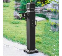 ZR98US Outdoor Garden Water Column with Double Faucet - Freestanding Vertical Faucet Post for Irrigation and Watering in Patio Gardens