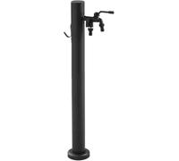 ZR98US Outdoor Stainless Steel Water Column - Floor Mounted Hose Stand with Faucet, Antifreeze & Anti-Rust, Ideal for Courtyards