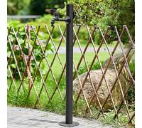 ZR98US Outdoor Water Column Fountain, Freestanding Antifreeze Hose Faucet, Cylindrical Decorative Yard Hydrant