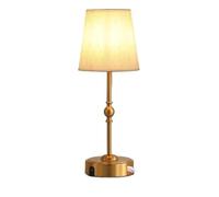 ZR98US Portable LED Table Lamp, Wireless Rechargeable Battery, with Dimmer Bedroom, Bedside, Balcony, Camping, Antique Brass Suitable for Living Room, Dormitory, Office,