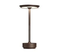 ZR98US Rechargeable Portable Table Lamp, 3-Color stepless dimming, with Memory Function, Outdoor/Patio/Restaurant, Brown Suitable for Living Room, Dormitory, Office,(1 Pack)