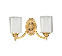 ZR98US Retro Cylindrical Glass Light, Nordic Gooseneck Lamp All- Wall for Bedside Bedroom Entrance Living Room(35cm/13.78in)