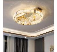 ZR98US Retro Fixture, Chandelier Crystal Ceiling Ligs Gold Luxury Compatible with Living Bedroom Dining Room Lig Stainless Steel Lamp Fixture,Mo