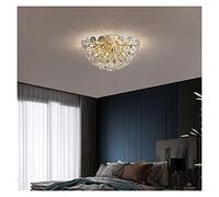 ZR98US Retro Ligs Fixture, Copper Crystal Ceiling Luxury Golden Living Room Decoration Lamp Romantic Wedding Bedroom Lamp, Chandelier