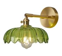 ZR98US Ribbed Flower, Mid Century Indoor Mounted Lamp 180° Adjustable Vanity Wall Light for Bedroom Living Room Hallway(20cm/7.87in)