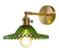 ZR98US Ribbed Flower, Mid Century Indoor Mounted Lamp 180° Adjustable Vanity Wall Light for Bedroom Living Room Hallway(20cm/7.87in)