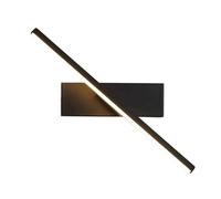 ZR98US Rotatable Lamp, Nordic Aluminum 3-Color Dimmable Wall Light for Mirror Bedroom Living Room Hallway(Black)