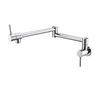 ZR98US ° Rotating Brass Kitchen Faucet, Dual Joint Single Handle Mixer Tap for Kitchen, Foldable Sink Tap for Cold Water