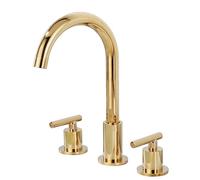 ZR98US Rotating Chrome Bathroom Sink Tap - Brass Hot/Cold Mixer, 3 Hole Basin Faucet for Bathrooms, and Stylish