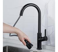 ZR98US ° Rotating Swivel Faucet with Pull-out Spray - Chrome/Gold/Nickel Kitchen Sink Tap