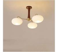 ZR98US Semi-Flush Mount Ceiling Mid-Century Milk Glass Farmhouse Rustic Hanging Pendant Light, Chandelier