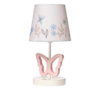 ZR98US Shaped Floral Table Lamp: with Lampshade and, Pink Butterfly Base Desktop Decoration Suitable for Living Room, Dormitory, Office,